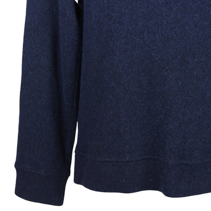 Lacoste Navy Wool 1/4 Button Knit Jumper (XS)