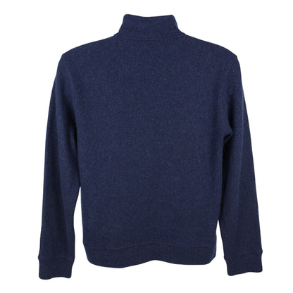 Lacoste Navy Wool 1/4 Button Knit Jumper (XS)