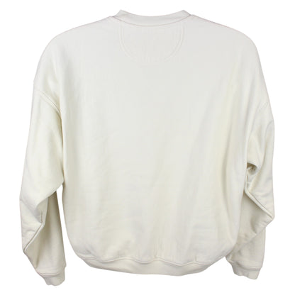 Stussy Cream Embroidered Oversized Sweatshirt (XS)