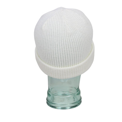 80s Chemise Lacoste White Knit Beanie