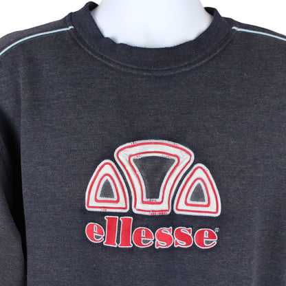 90s Ellesse Navy Embroidered Sweatshirt (S)