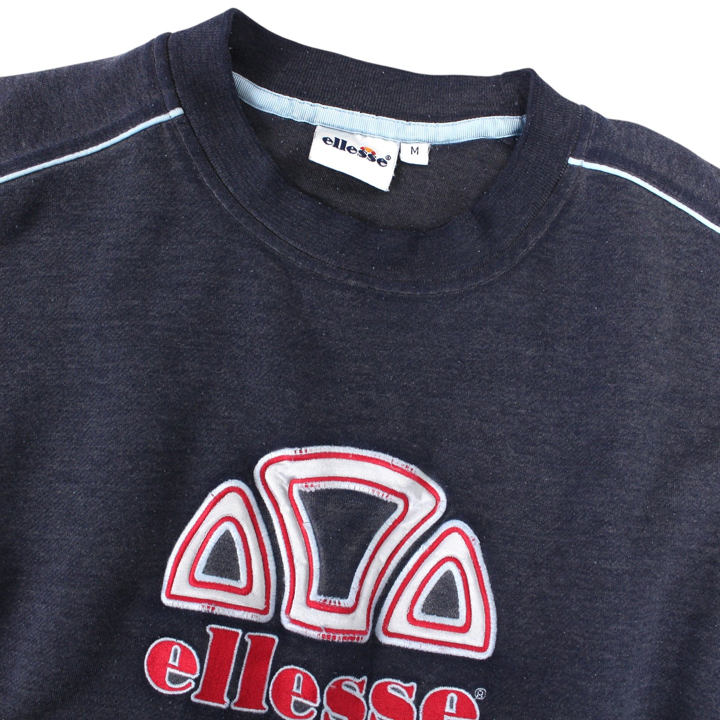 90s Ellesse Navy Embroidered Sweatshirt (S)