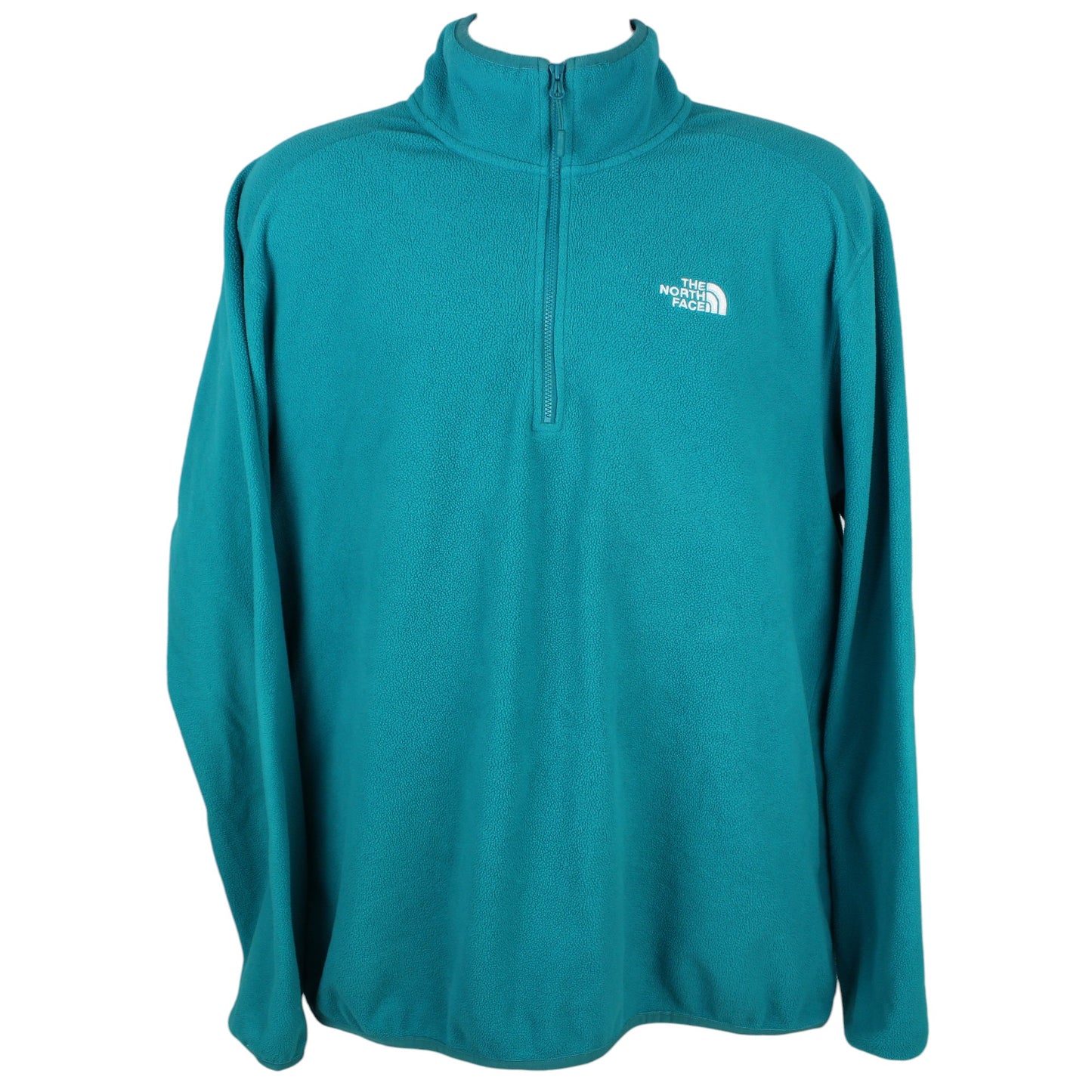 The North Face Green Embroidered 1/4 Zip Fleece (XL)