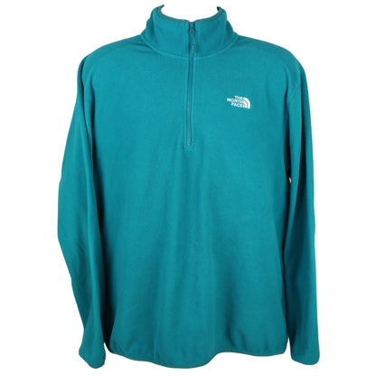 The North Face Green Embroidered 1/4 Zip Fleece (XL)