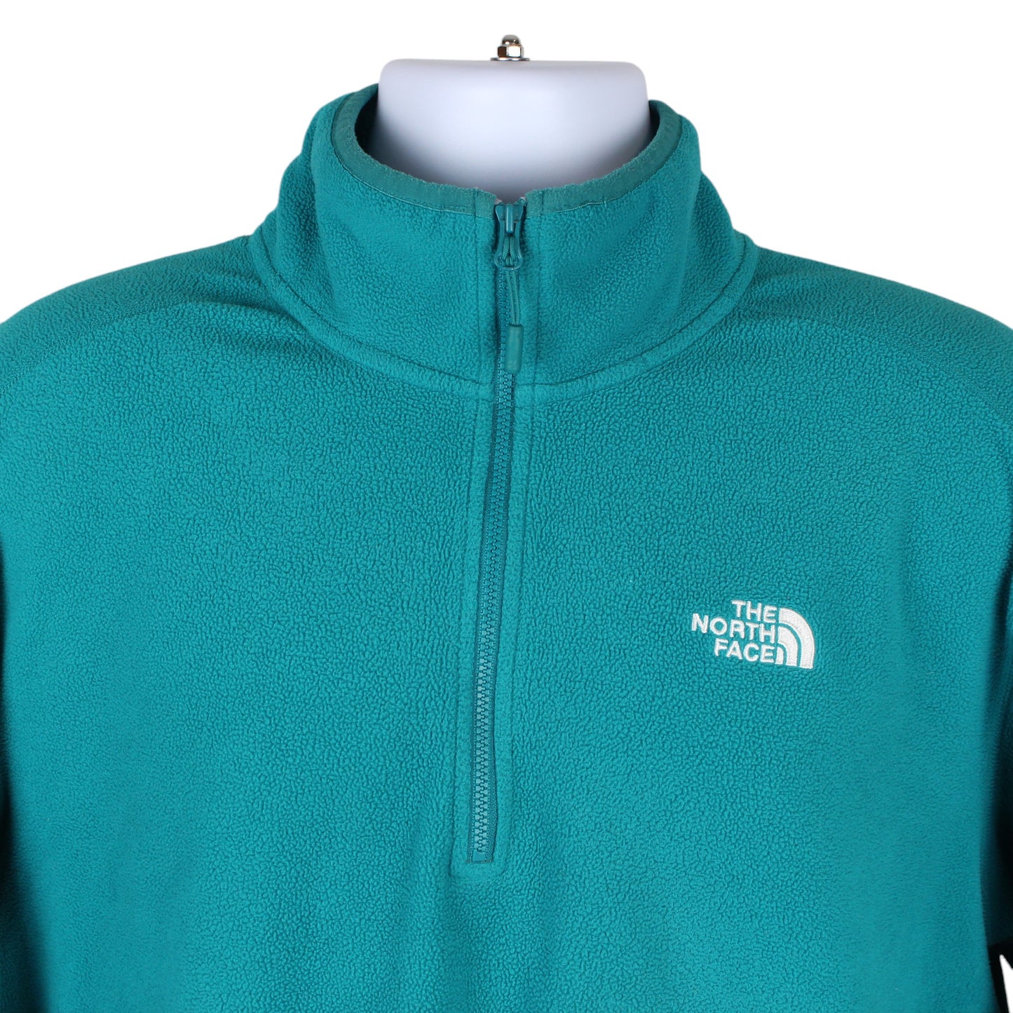 The North Face Green Embroidered 1/4 Zip Fleece (XL)