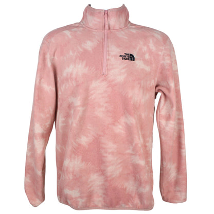 The North Face Pink Embroidered 1/4 Zip fleece (S)