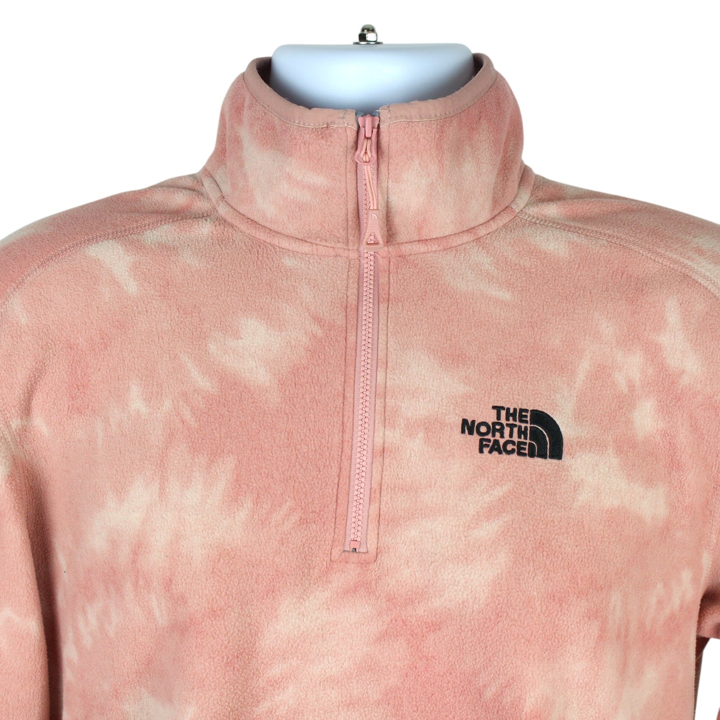 The North Face Pink Embroidered 1/4 Zip fleece (S)