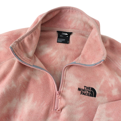 The North Face Pink Embroidered 1/4 Zip fleece (S)