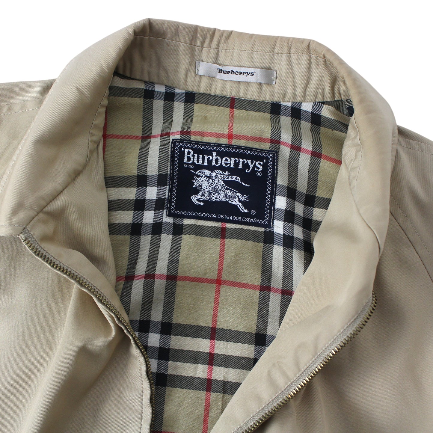 90s Burberrys' Beige Harrington Jacket (XL)