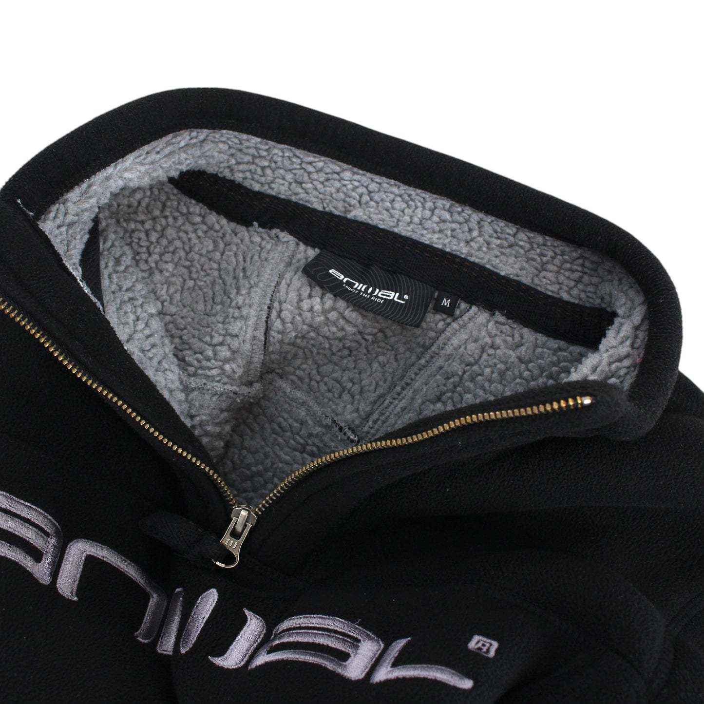 Animal Black Heavy Pile 1/4 Zip Fleece (M)