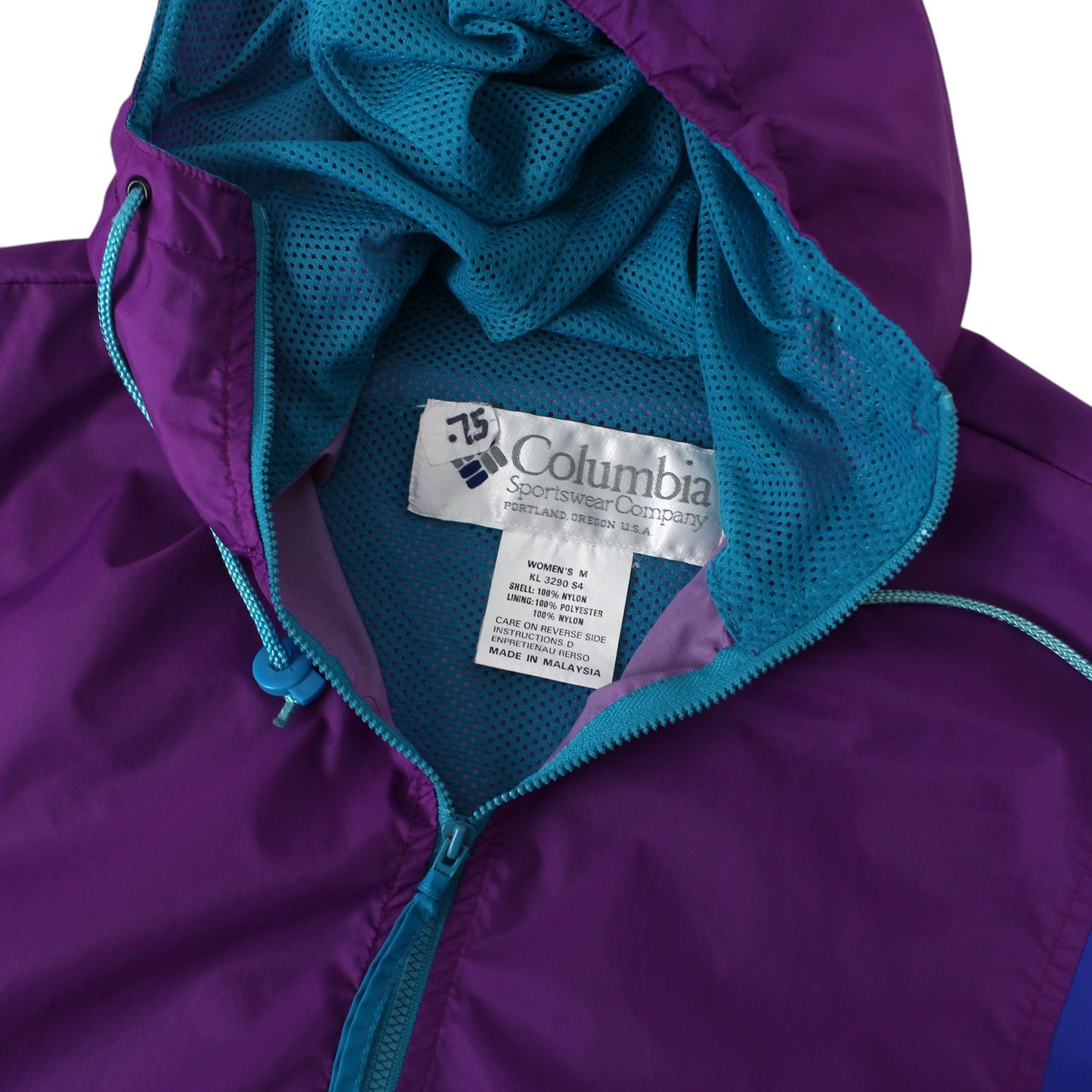 90s Columbia Purple/Blue Light Pullover Jacket (M)