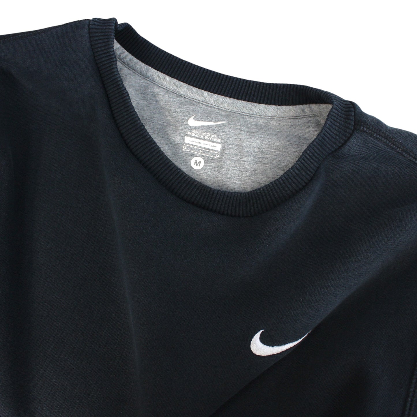 00s Nike Black Embroidered Sweatshirt (M)