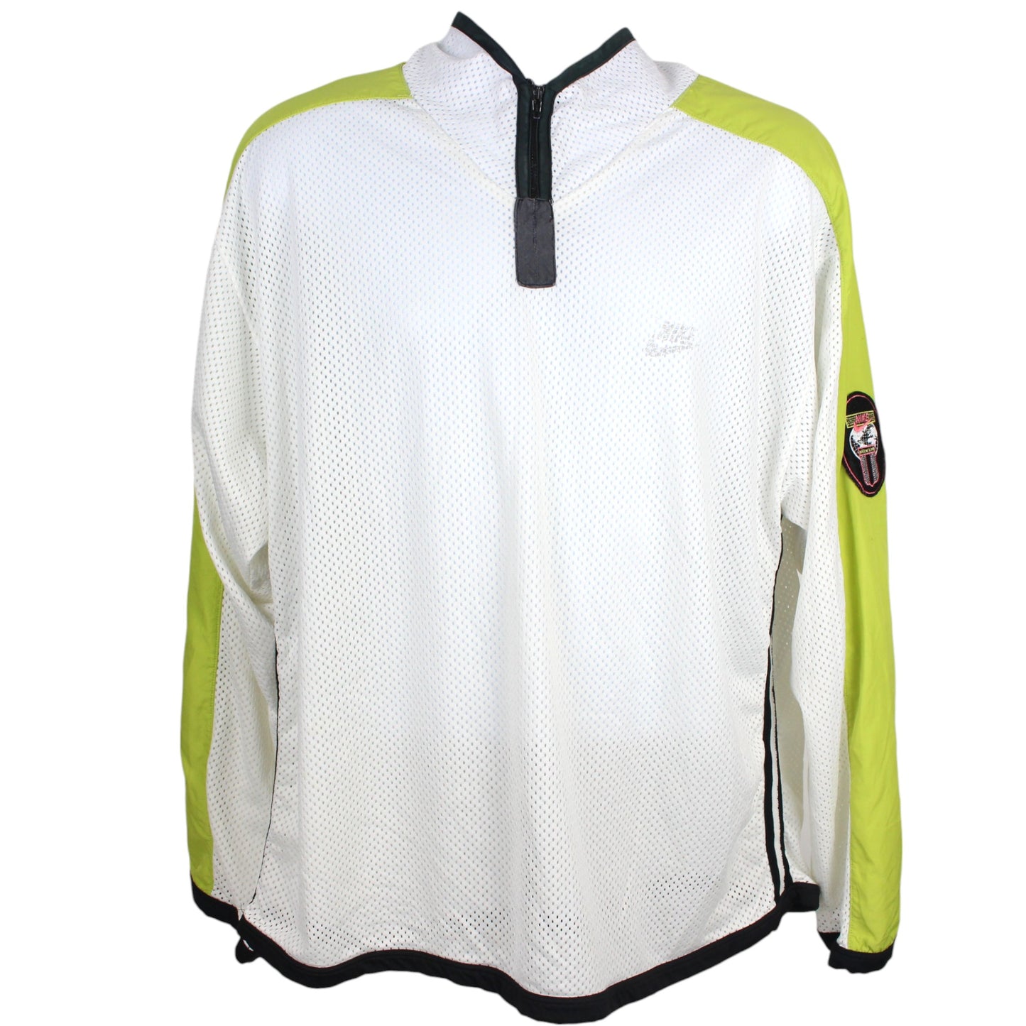 80s Nike International White Mesh 1/4 Zip (L)