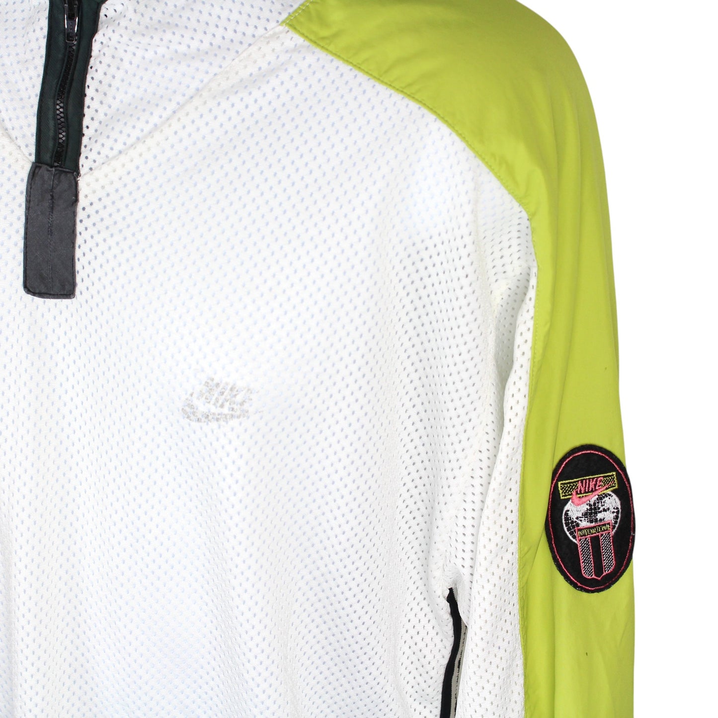 80s Nike International White Mesh 1/4 Zip (L)