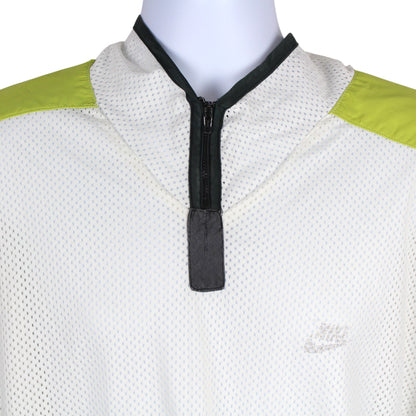 80s Nike International White Mesh 1/4 Zip (L)