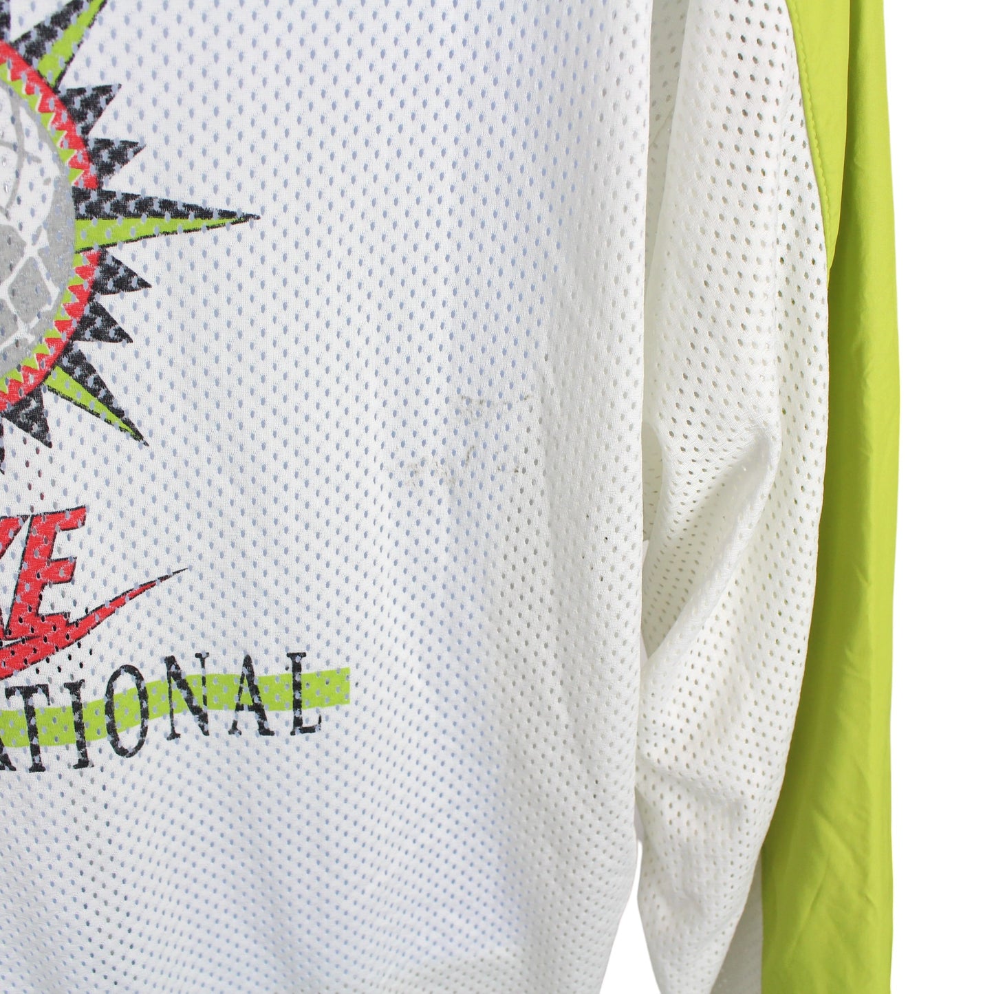 80s Nike International White Mesh 1/4 Zip (L)