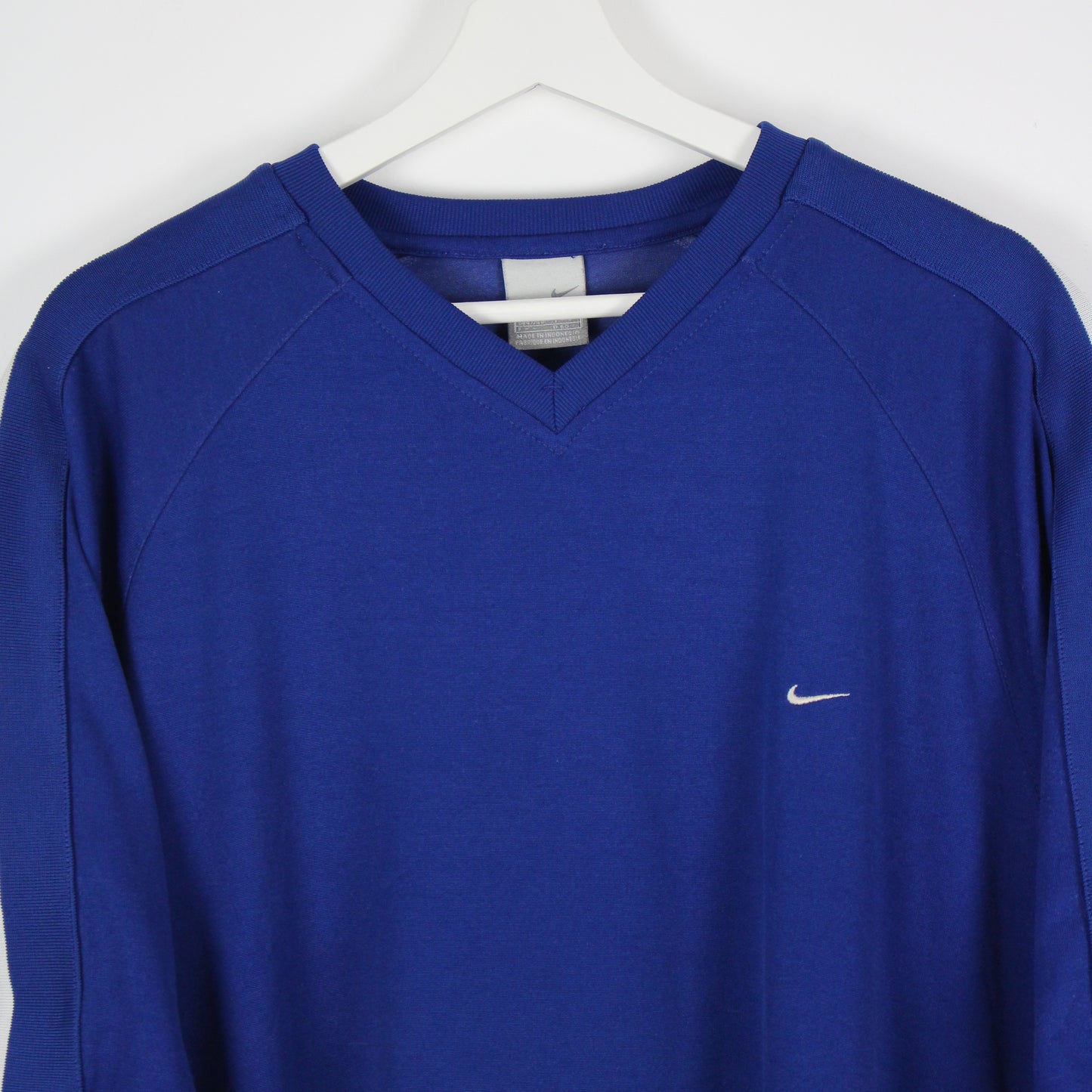 00s Nike Blue Heavyweight Polyester Embroidered T-Shirt (XL)