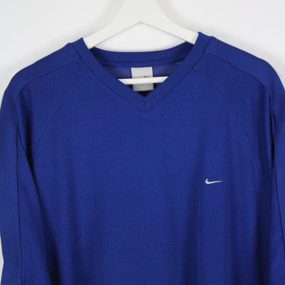 00s Nike Blue Heavyweight Polyester Embroidered T-Shirt (XL)