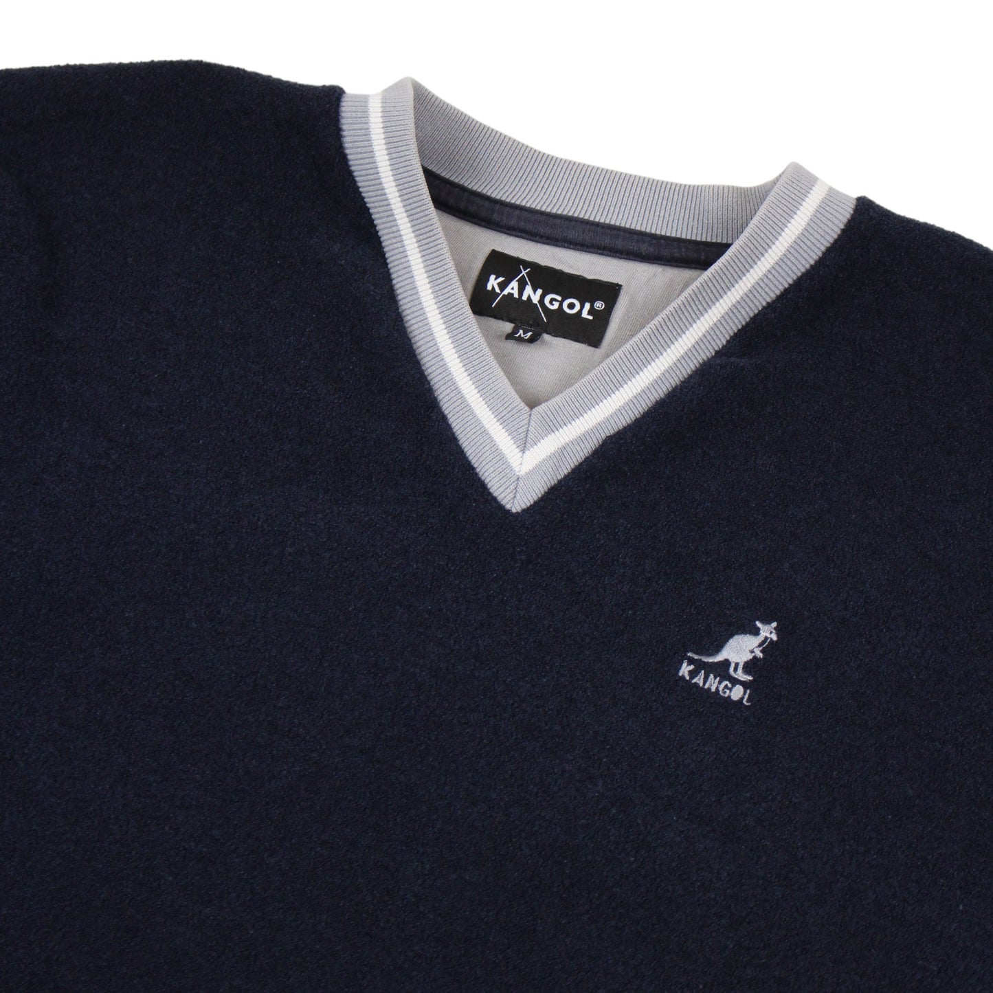 00s Kangol Navy Embroidered Fleece (L)