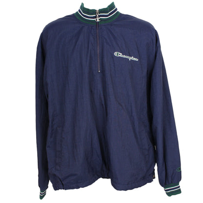 90s Champion Navy Shell Pullover 1/4 Zip Jacket (XL)