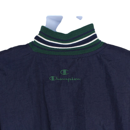 90s Champion Navy Shell Pullover 1/4 Zip Jacket (XL)