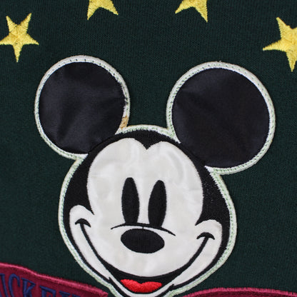 90s Mickey Mouse Green Embroidered Sweatshirt (M)