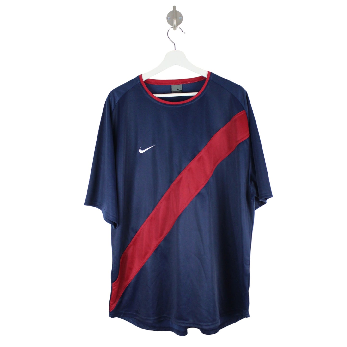 00s Nike Navy Polyester T-Shirt (XL)