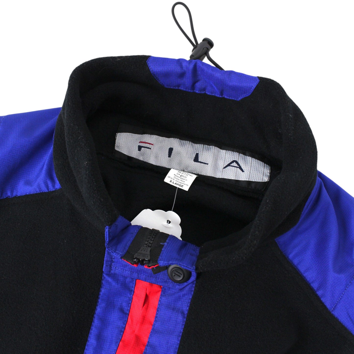 90s Fila Black Fleece Gilet (XL)