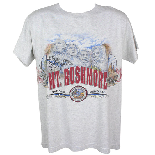 90s MT. Rushmore Grey T-Shirt (M)