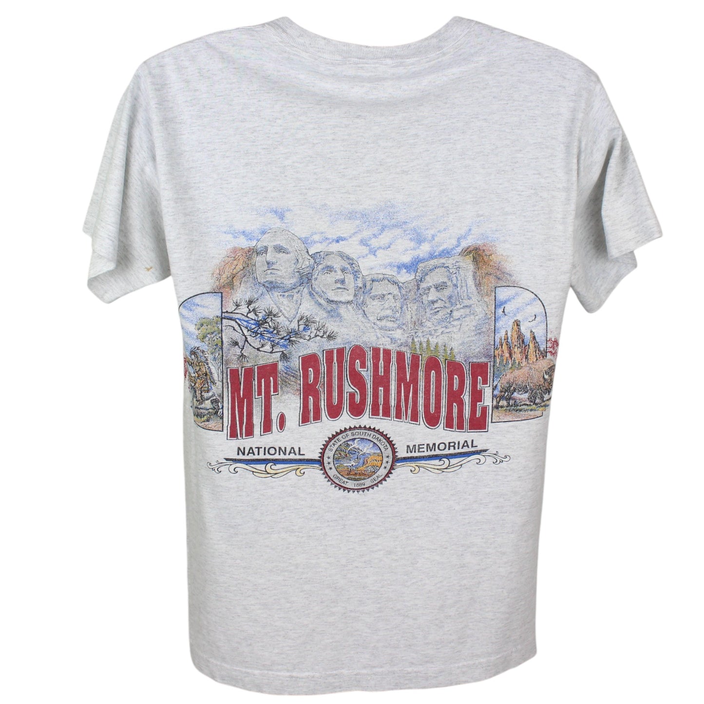 90s MT. Rushmore Grey T-Shirt (M)