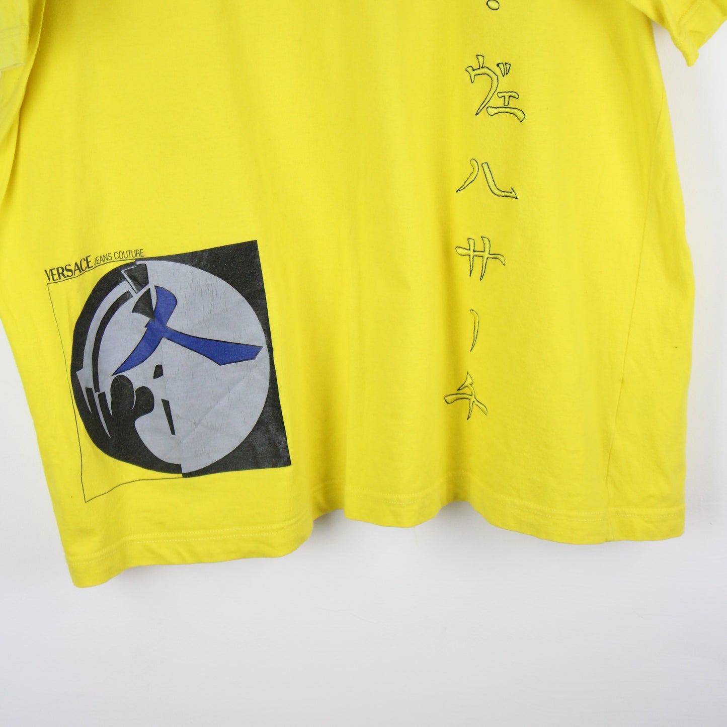 90s Versace Jeans Couture Yellow t-Shirt (L)