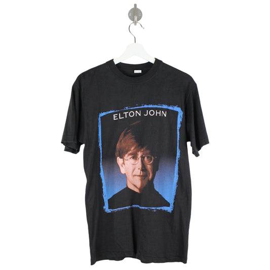 90s Elton John Black Single Stich Black T-Shirt (S)