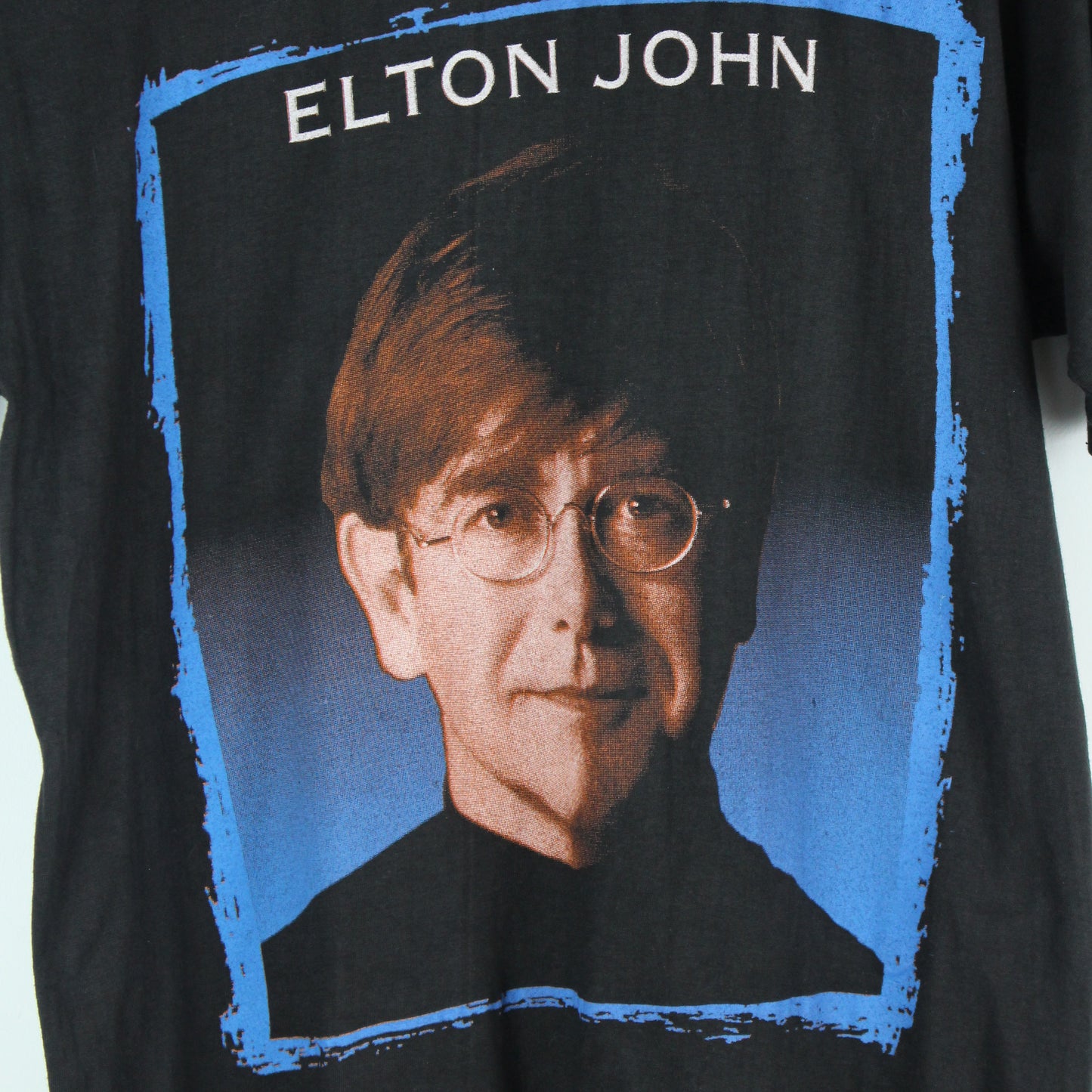90s Elton John Black Single Stich Black T-Shirt (S)