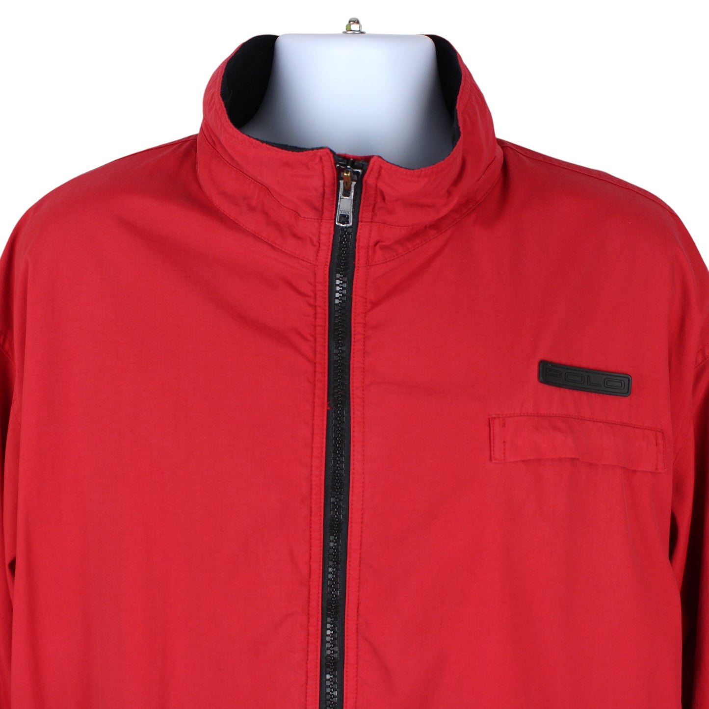 90s Polo Sport Red Fleece Lined Light Jacket (XL)