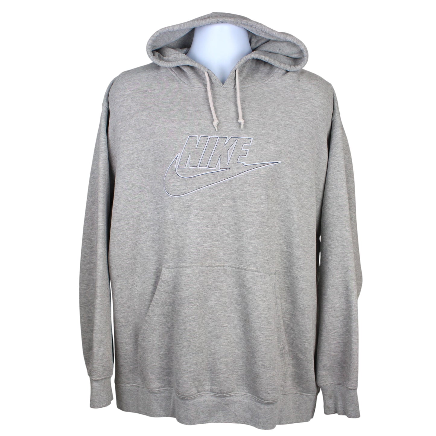 00s Nike Grey Embroidered Hoodie (XXL)