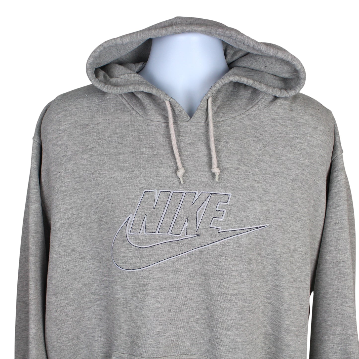 00s Nike Grey Embroidered Hoodie (XXL)