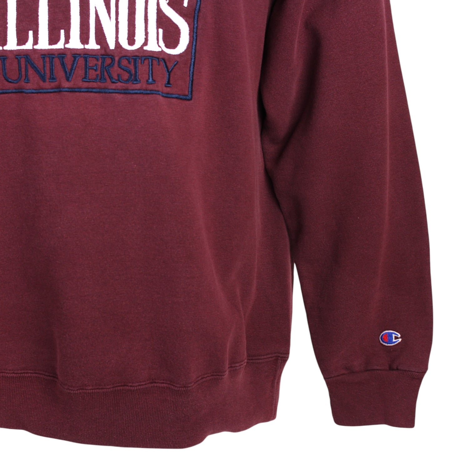 90s Champion Illinois University Burgundy Embroidered Sweatshirt (M)