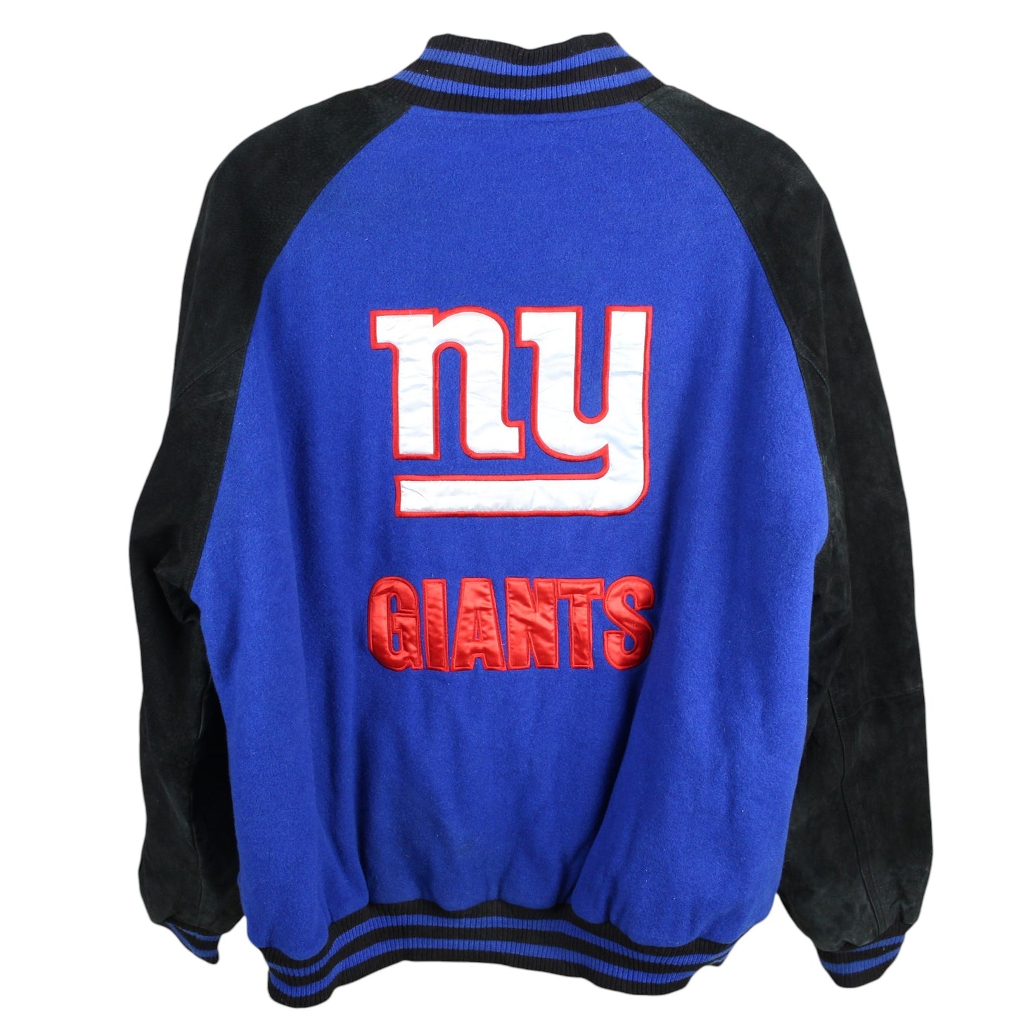 00s New York Giants NFL Blue Heavy Varsity Jacket (XXL)