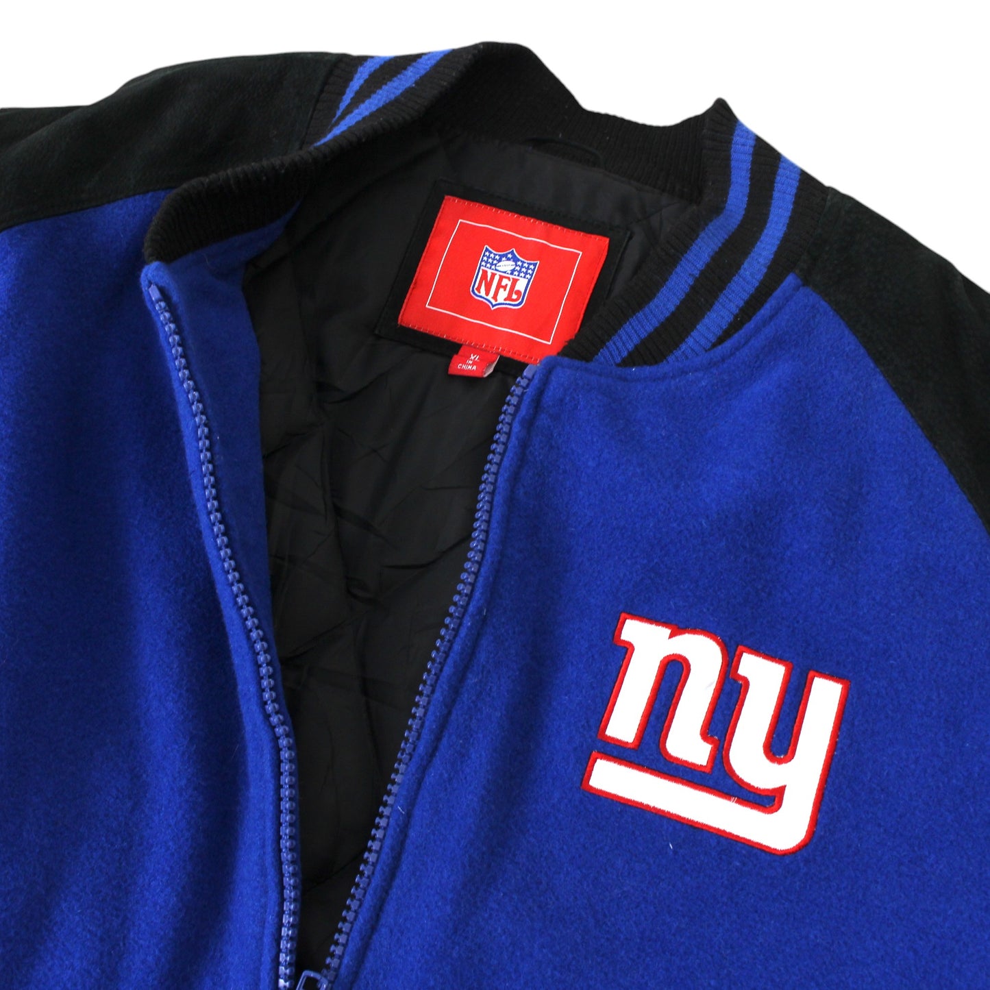 00s New York Giants NFL Blue Heavy Varsity Jacket (XXL)