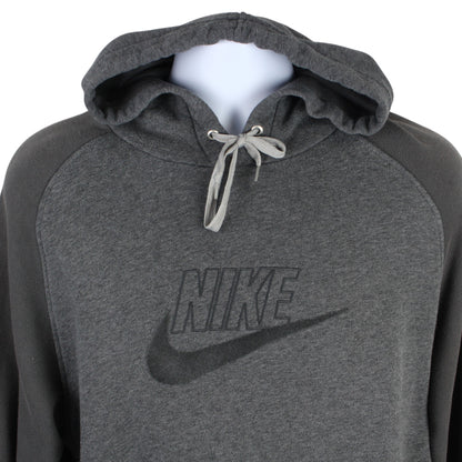 00s Nike Grey Embroidered Hoodie (L)