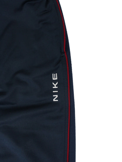 90s Nike Navy Embroidered Tracksuit Bottoms (L)