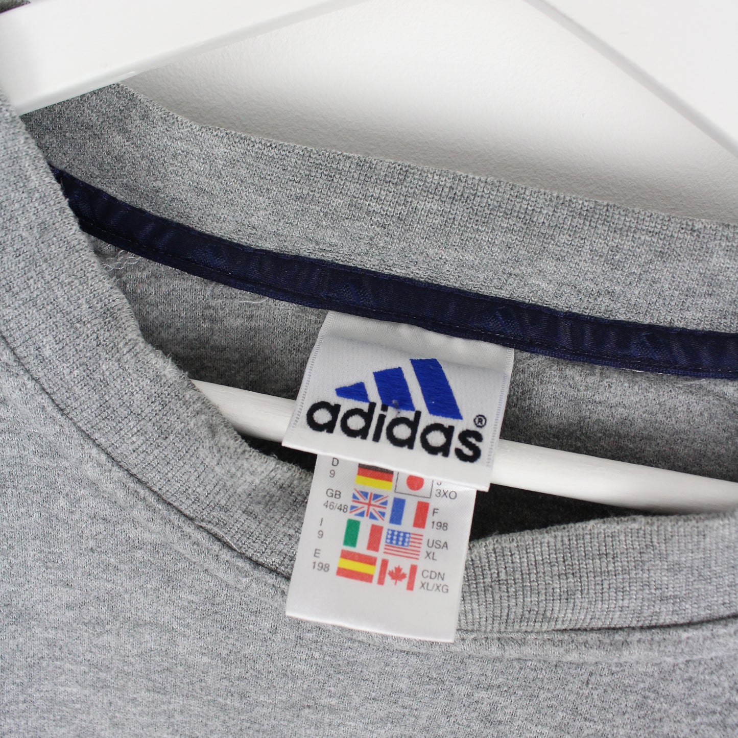 90s Adidas Grey Embroidered Sweatshirt (L)