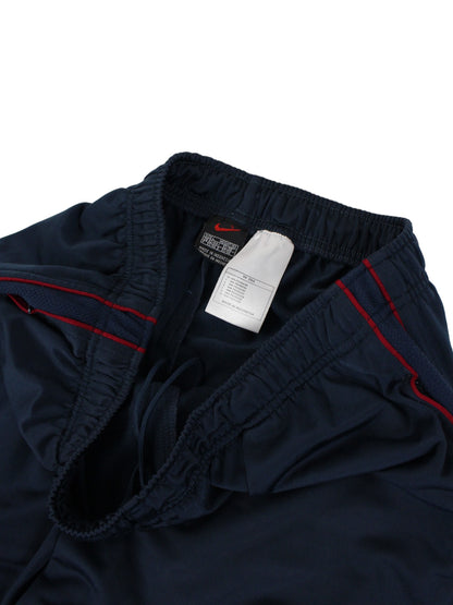 90s Nike Navy Embroidered Tracksuit Bottoms (L)