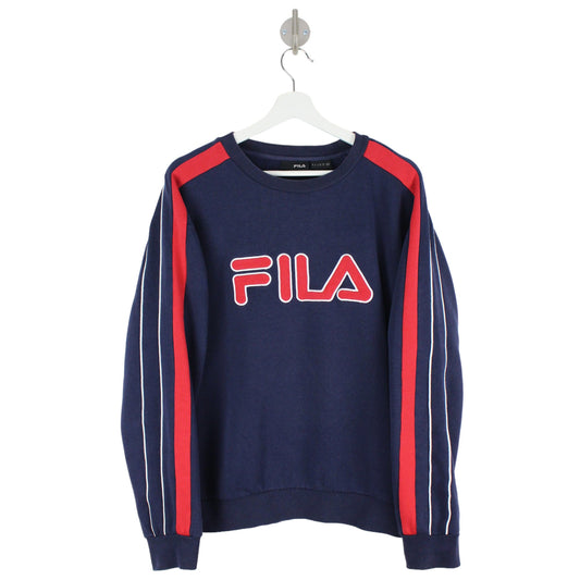 00s Fila Navy Embroidered Sweatshirt (M)