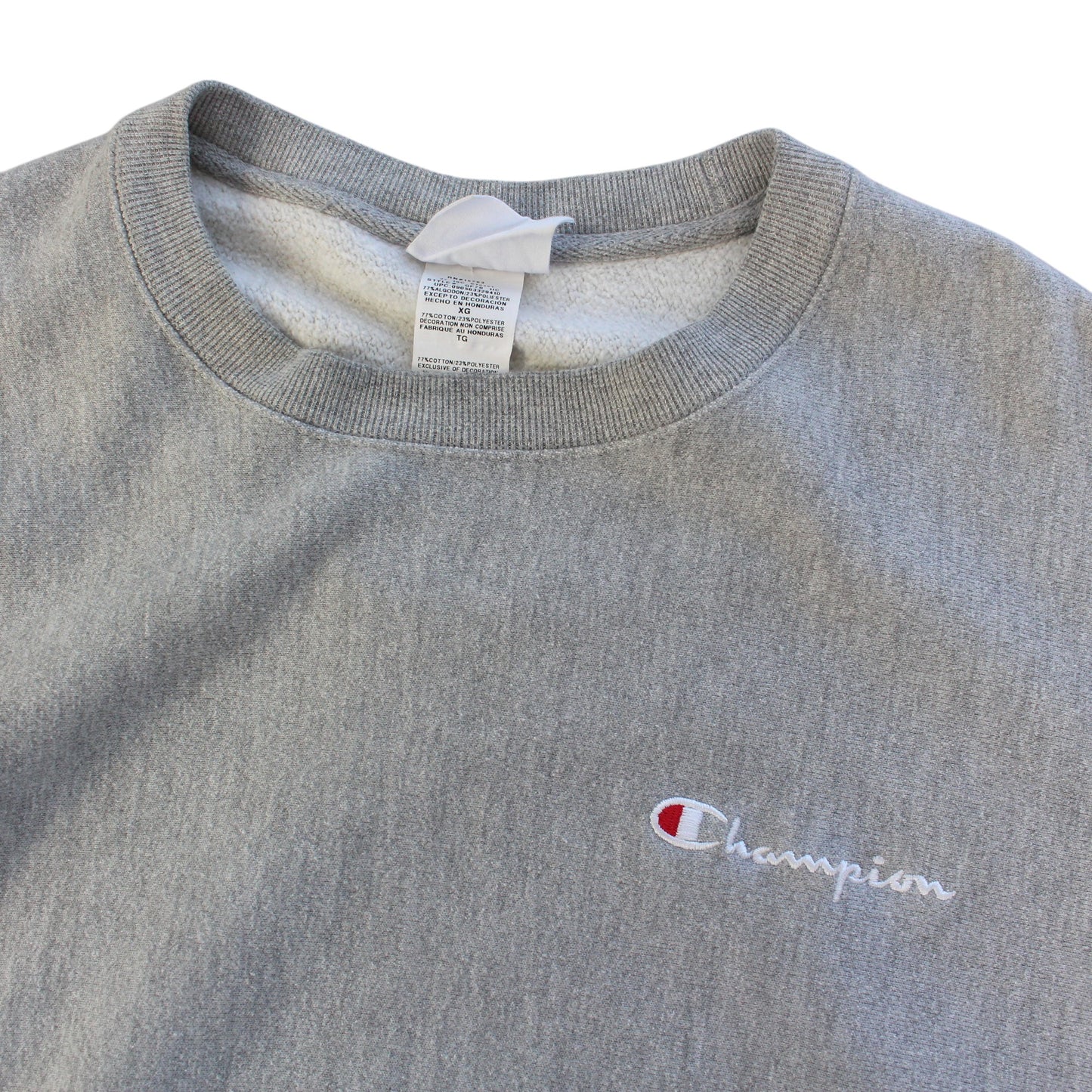 00s Champion Grey Reverse Weave Heavy Sweatshirt (XL)