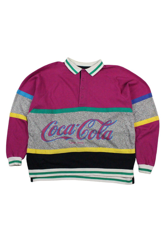 Coca-Cola Collared Sweatshirt (L)