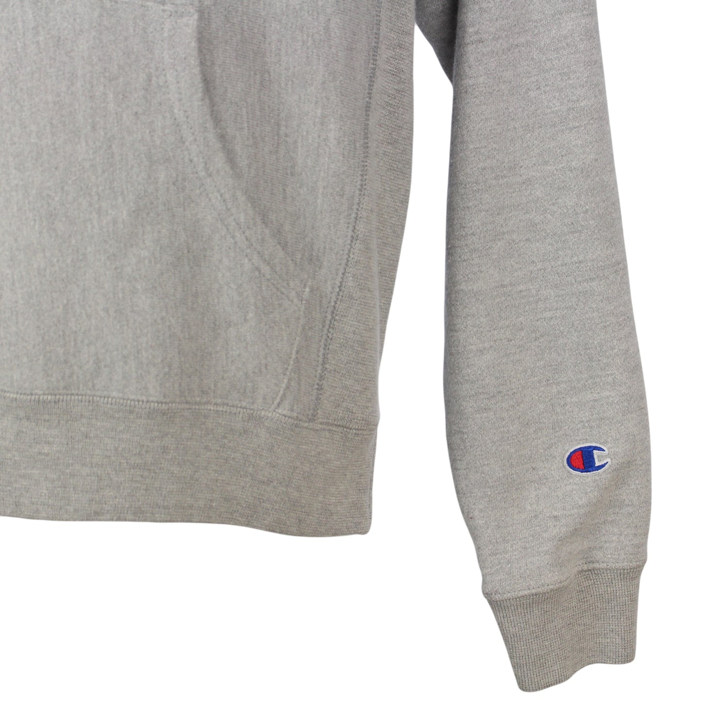 00s Champion Reverse Weave Grey Embroidered Hoodie (XS)