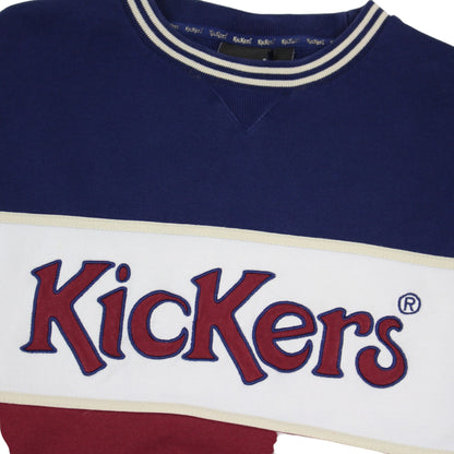 90s Kickers Burgundy Embroidered Sweatshirt (S)