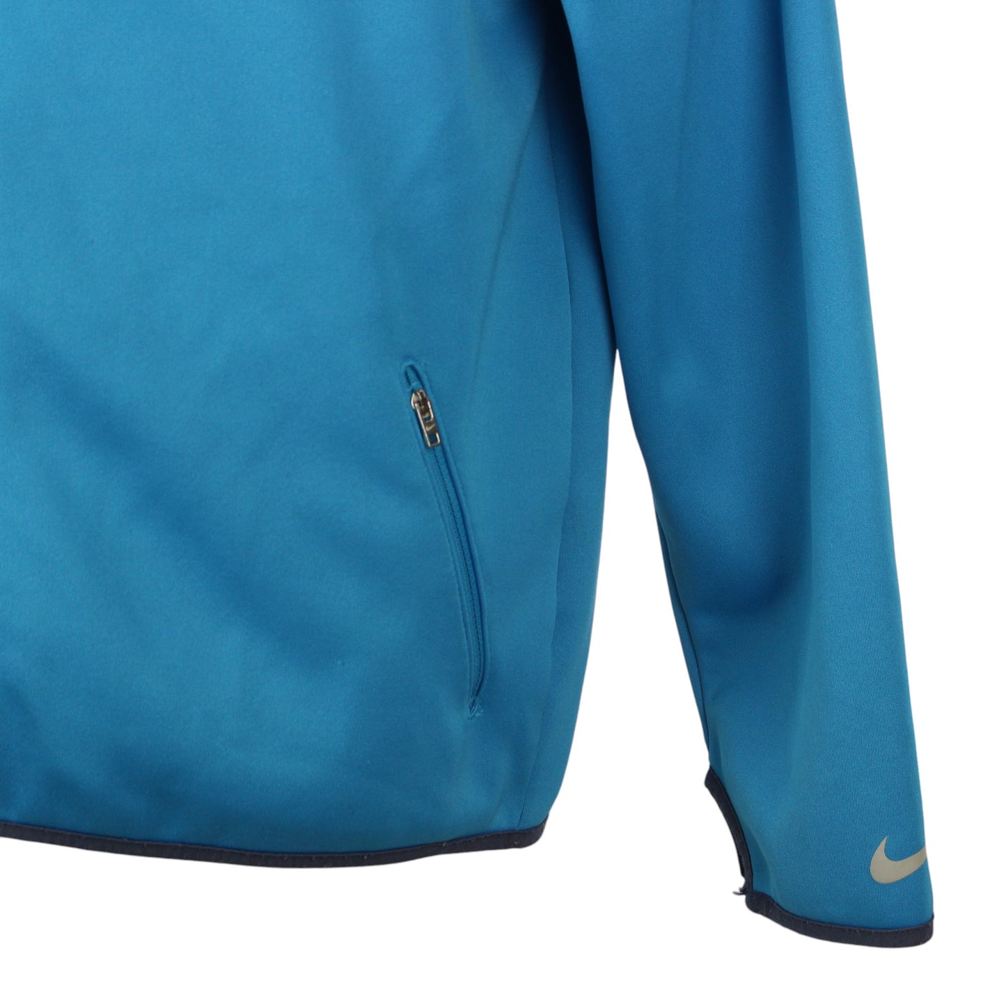 Nike Blue Polyester Full Zip Hoodie (XS)