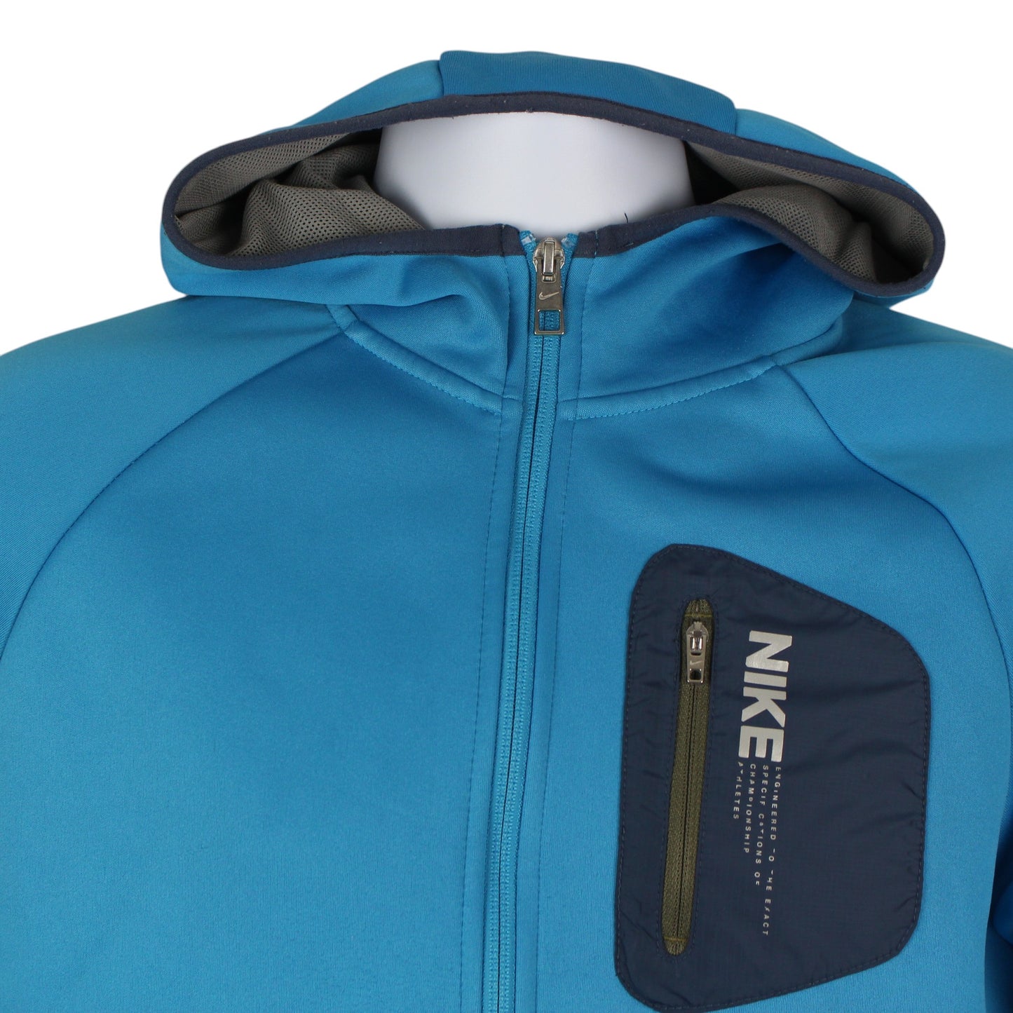 Nike Blue Polyester Full Zip Hoodie (XS)